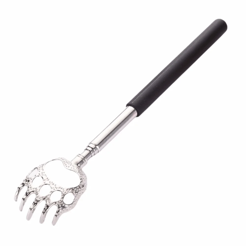 Stainless Steel Bear Claw Back Scratcher Telescopic PVC Handle Back Scratcher Extendable Body Scratcher Head Back Legs Waist