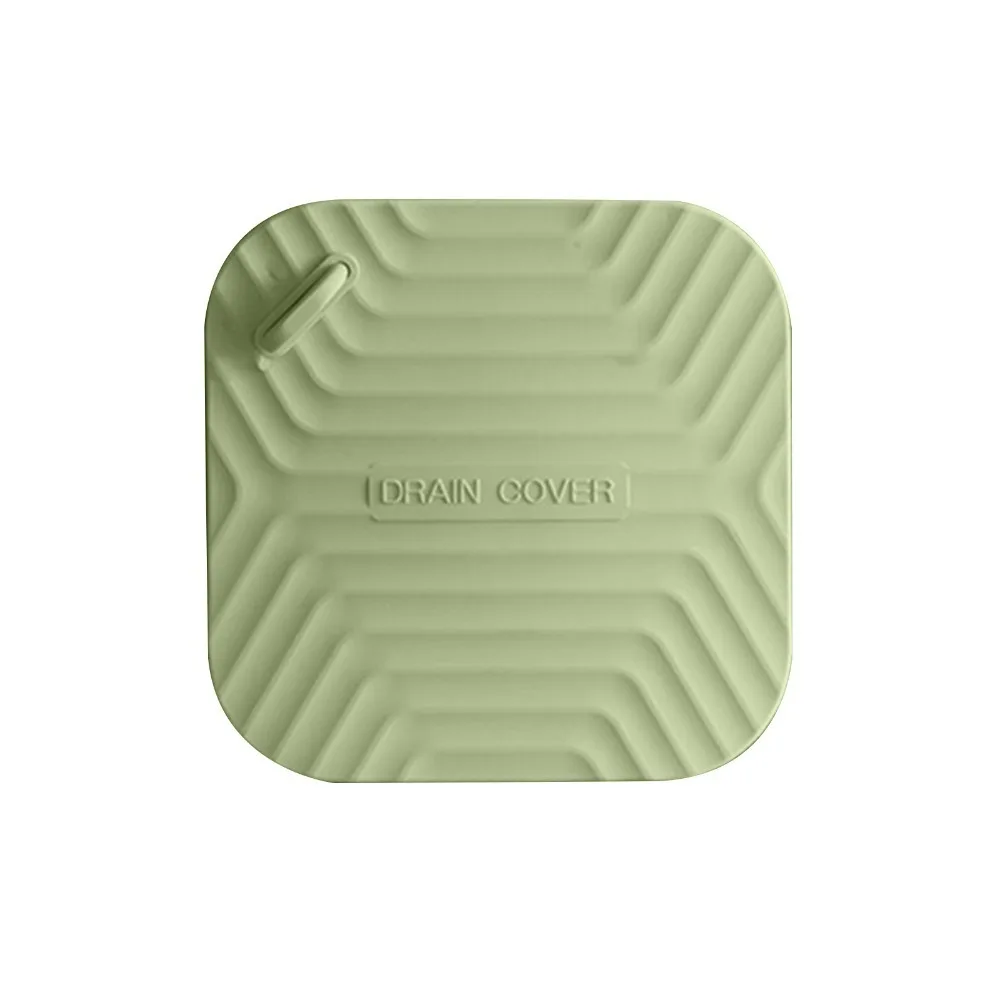 PVC Anti-clog Silicone Floor Drain Cover Grey, Green, Yellow, Red 15 x 15 cm Bathroom Sewer Deodorant Stopper