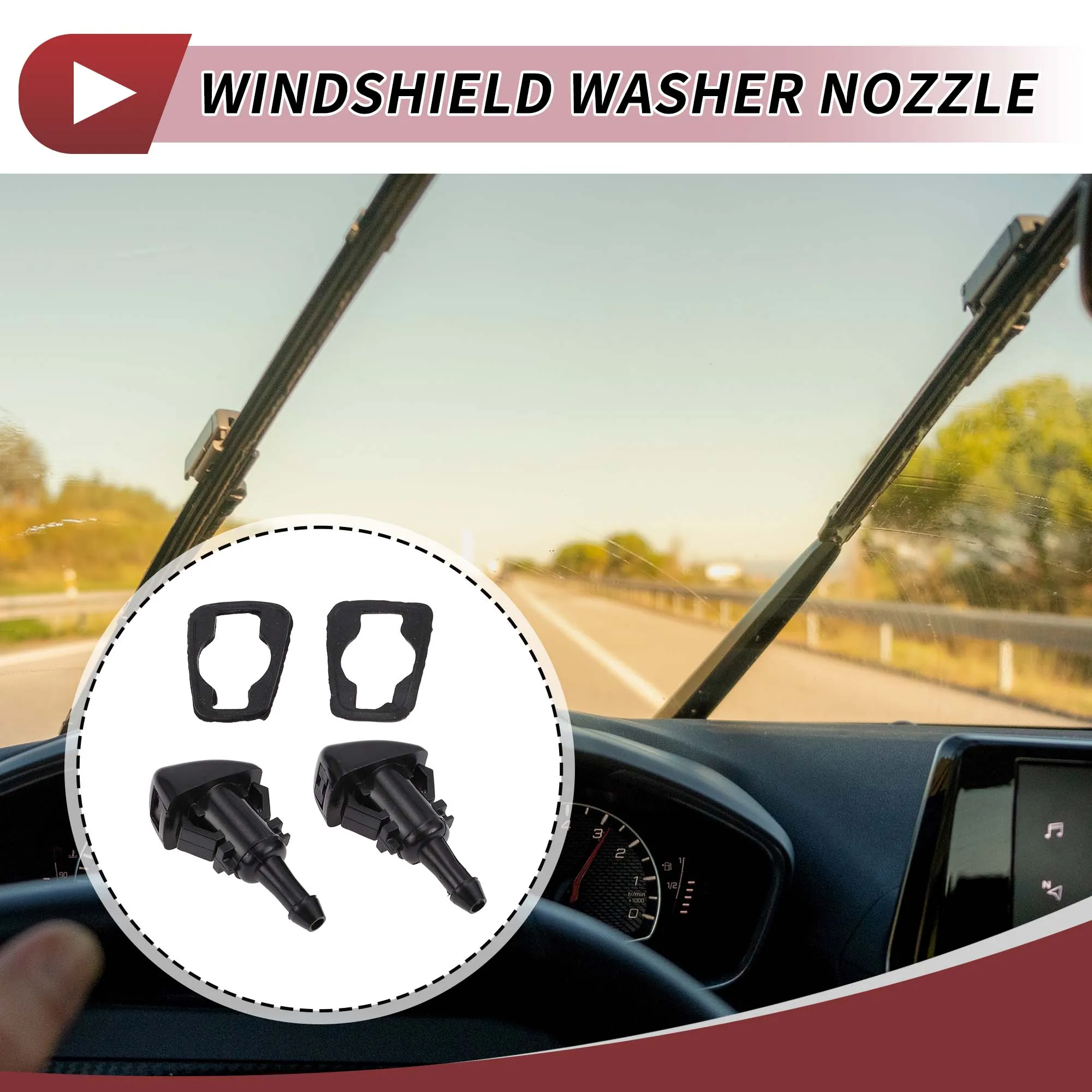 

UXCELL 2pcs Windshield Washer Nozzle for Chevrolet Silverado 1500 Suburban Front Windshield Spray Nozzles Wiper Spray Washer Jet