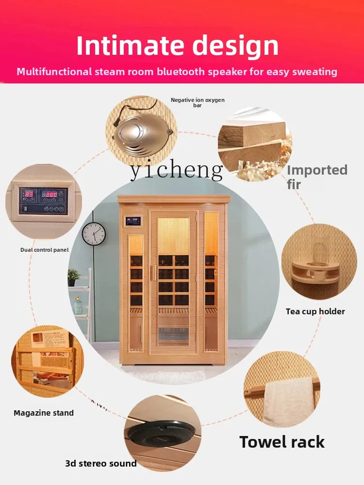 

ZZ Home Sauna Room Tomalin Sauna Machine Energy Cabin Far Infrared Single Double Light Wave Room Steam Sauna Set