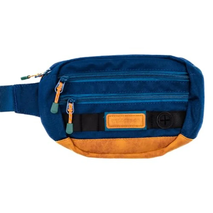 

Utility Fanny Pack stores Treats Balls Keys in 3 Pockets with adjustable strap and Poop Bag dispenser