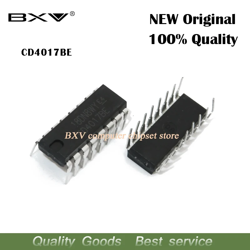 10PCS CD4017BE DIP16 CD4017 DIP CD4017B DIP-16 new original IC