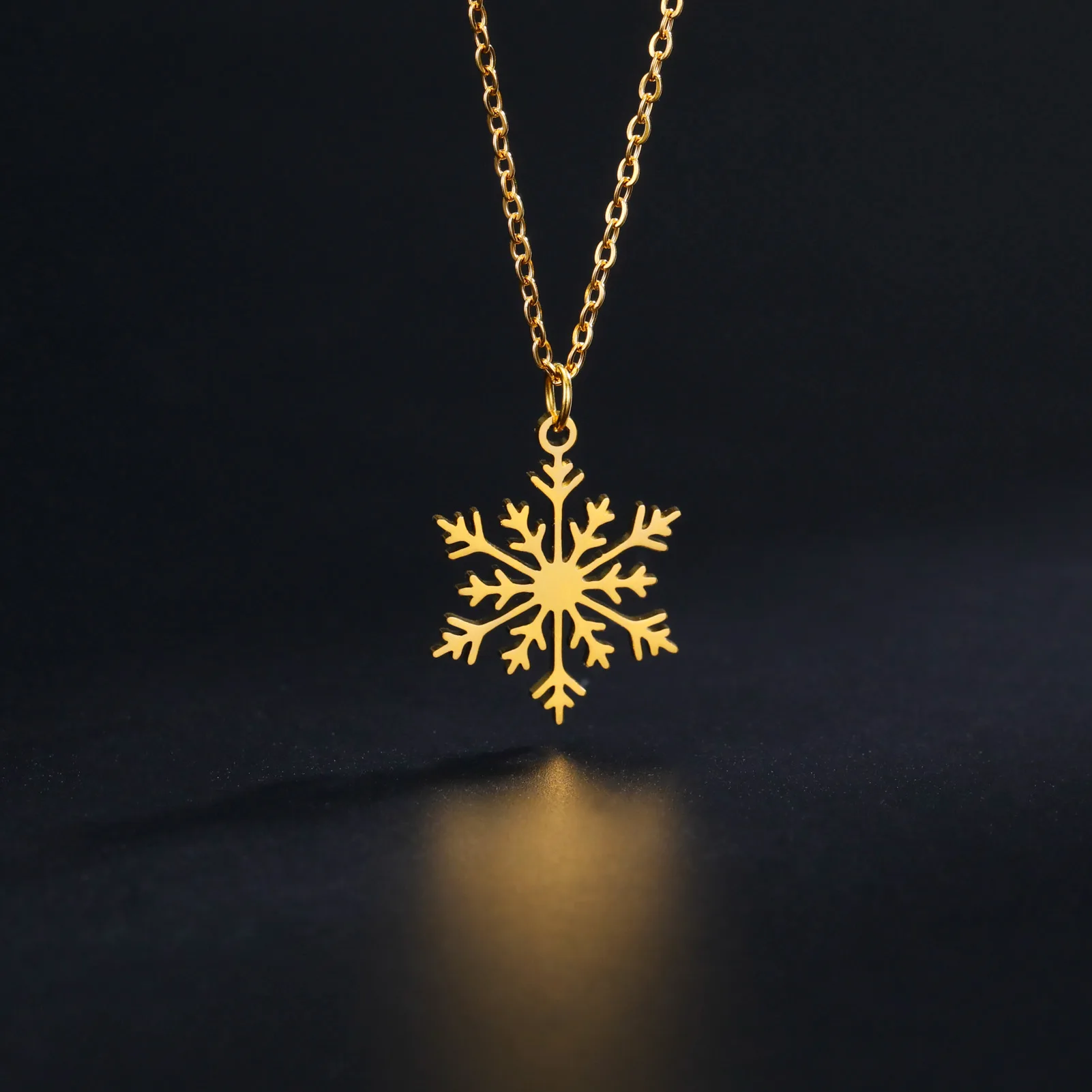 ندفة الثلج زهرة قلادة المختنق قلادة للنساء ، عيد ميلاد سعيد ، رائعة ، الترقوة سلسلة ، السنة الجديدة مجوهرات هدية #2