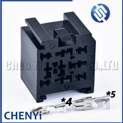 9 Pin（5B+4S）hybrid wire Automobile connector Fuse box relay socket Retrofit and install relay plug With terminal pin 185403-2