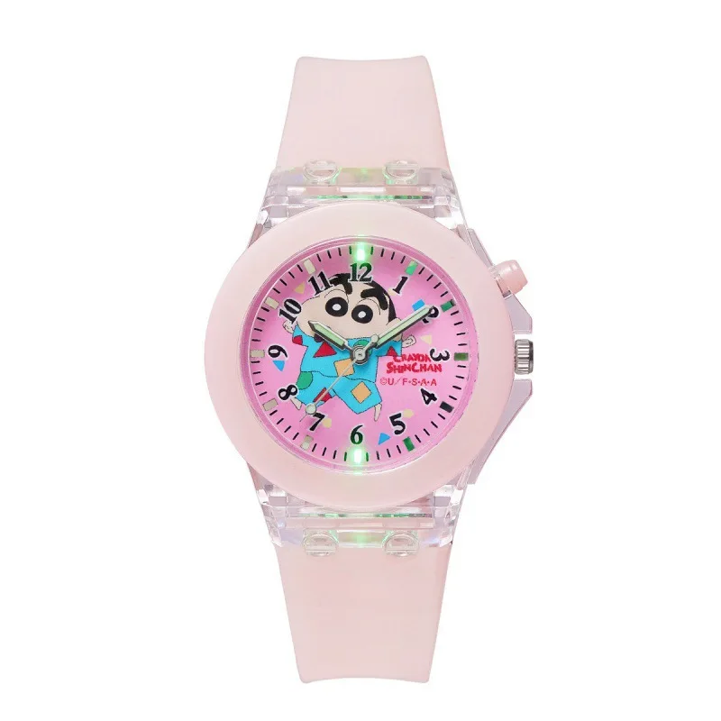 New Crayon Xiaoxin Children's Watch Cartoon Primary and Secondary School Student WatchledLuminous Glow Colorful Watch Hot