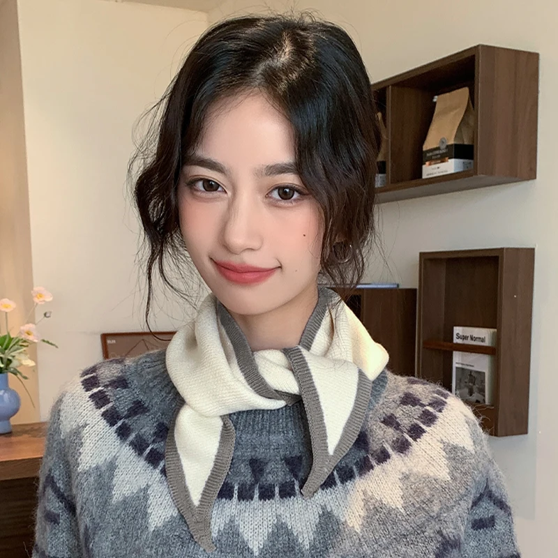 Autumn And Winter Fashion Versatile Warm Triangular Windproof Neck Scarf