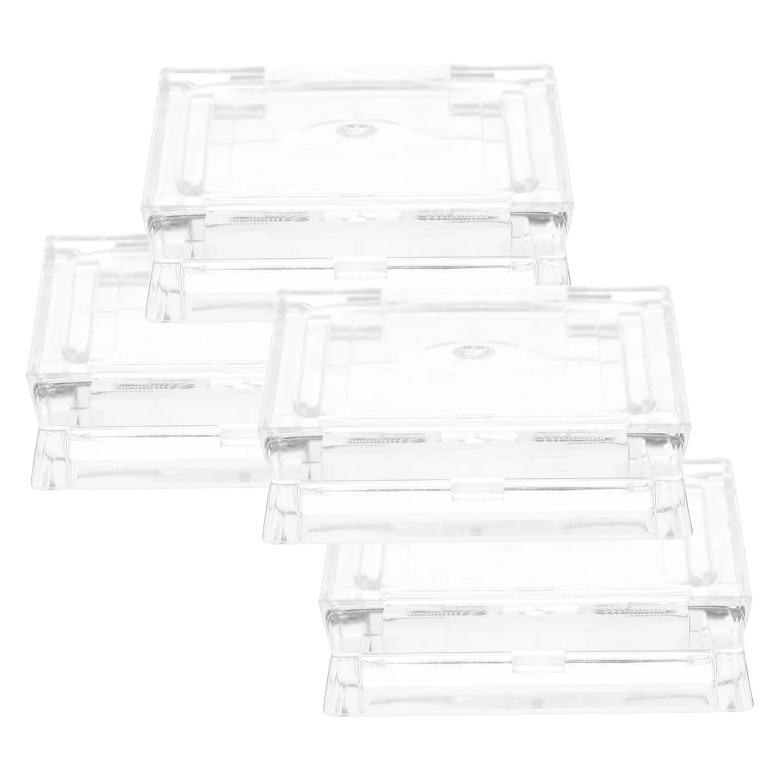 4 Stück Lidschatten-Pfanne, leer, quadratisch, nachfüllbar, Make-up-Etui, kleiner tragbarer Reise-Lippenbalsam-Behälter