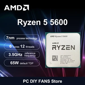 معالج AMD Ryzen 5 5600 R5 5600 5000 Series 6 نوى 12 خيطا 3.5 جيجاهرتز وحدة المعالجة المركزية 7 نانومتر L3 = مقبس 32M AM4 DDR4 جديد ولكن بدون مبرد أفضل 8 مبيعات مستعملة من Ryzen - رقم 8