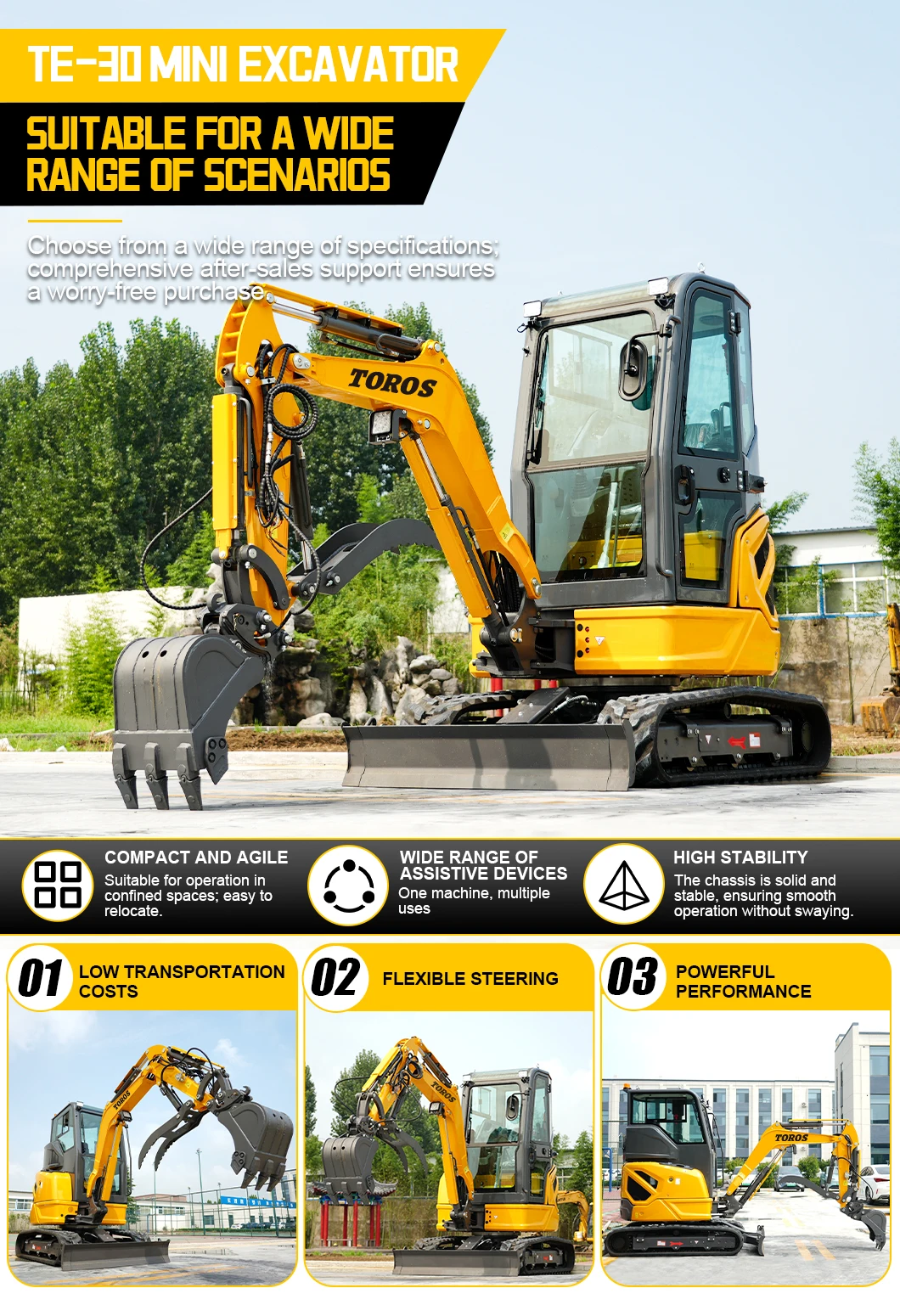 Fabrik-Großhandel: Mini-Bagger 3 Tonnen, Bestseller Mini-Raupenbagger, Kleiner Bagger, Maßgefertigt, CE-Zertifiziert, Preise für Mini-Bagger – Detail 7