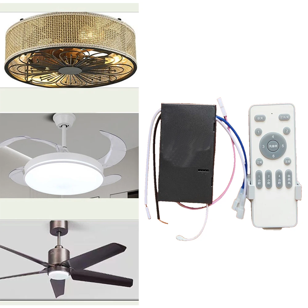 Experience Added Comfort with Ceiling Fan Light Remote Control Receiver featuring 6 Speed Control and Timing Switch