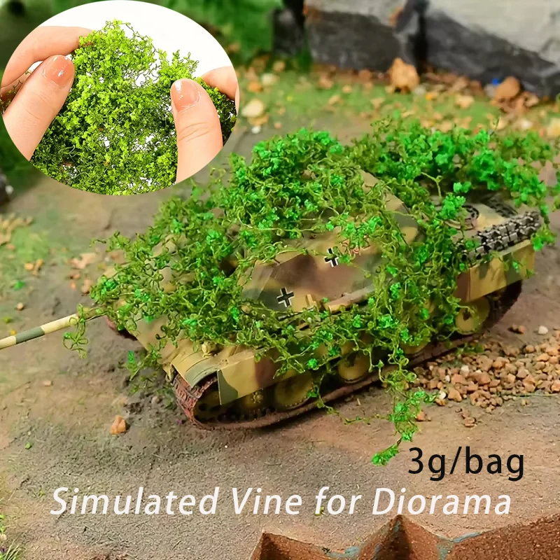 3 g/borsa Artificiale Fai Da Te In Miniatura Erba Cluster Modello Muro Pianta Filo di Cotone Vite Militare Wargaming Paesaggio Casa Decor Diorama