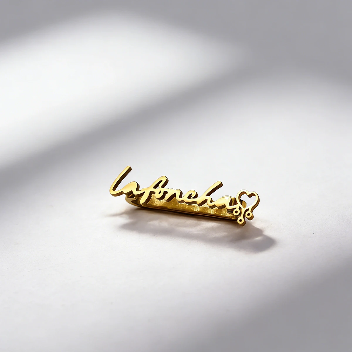Todorova Custom Text Heart Bubble Cursive Script Watch Band Charms, 20mm/22mm Universal Stainless Steel Studs