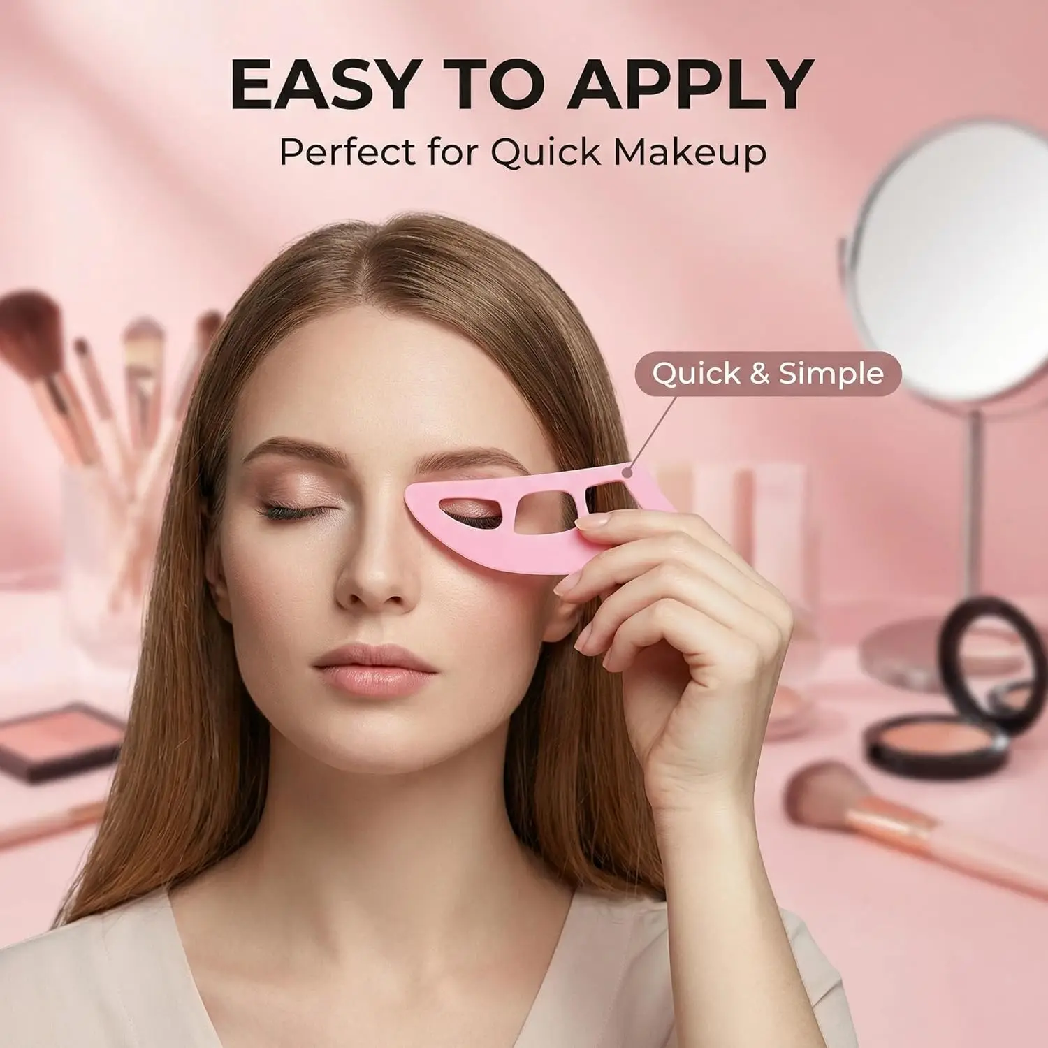2-Pack Reusable Eyeshadow Templates, Essential Makeup Tool for Precise Eye Looks – Ideal for Beginners & Makeup Artists