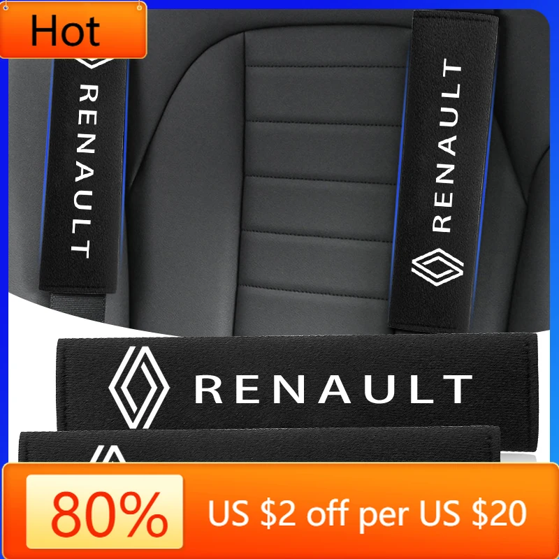 

Внутренние наклейки для Renault Koleos QM5 QM6 Scenic Fluenec Latitude Clio Rubbe, чехол на ремень безопасности автомобиля, стильный хлопковый защитный плечо