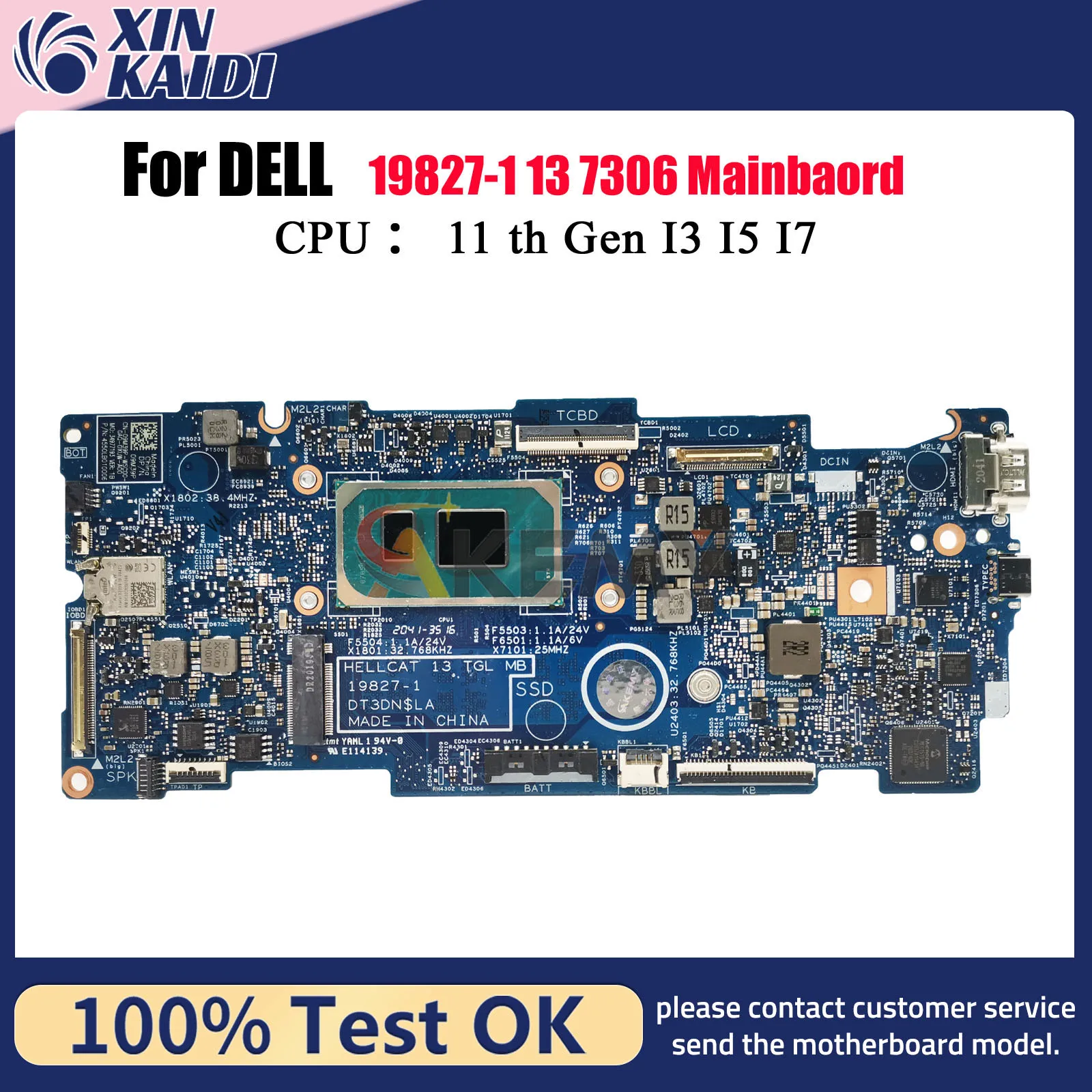 

Материнская плата для ноутбука Dell Inspiron 7306 2-в-1 19827-1 с процессором i5 i7 CN-09M39P 9M39P 05X8YX 0GT06K, 100% полностью протестировано