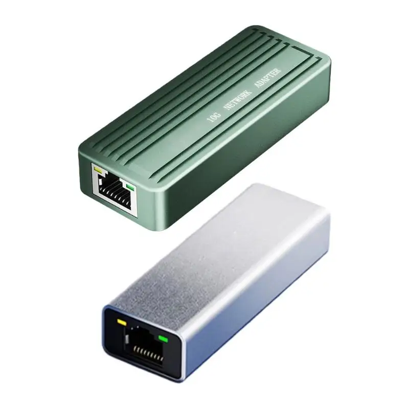 Y1UB محولات شبكات الأسلاك USB C إلى RJ45 10Gbps الألومنيوم المحمولة جيجابت إيثرنت محول المقابس اللعب #3