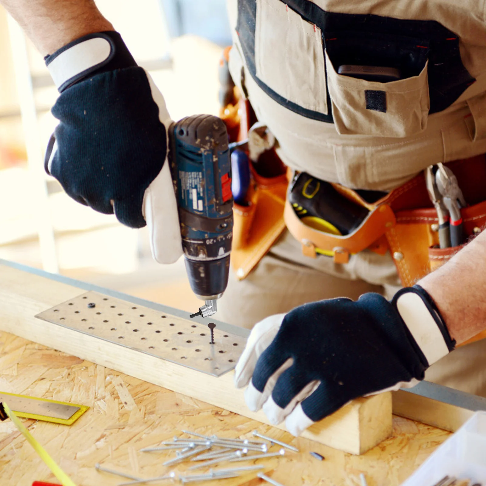 2Pcs Elbow Right Angle Screwdriver Batch 105 Degree Adjustable Bending Head Suitable for Electric Drill Extension Wrench Driver