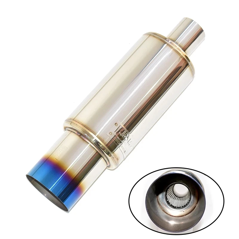 For HKS Stainless Steel Inline Exhaust Muffler Tip Car Pipe Modification Upgrade for Sports Car Sound Tailpipe Enhancement