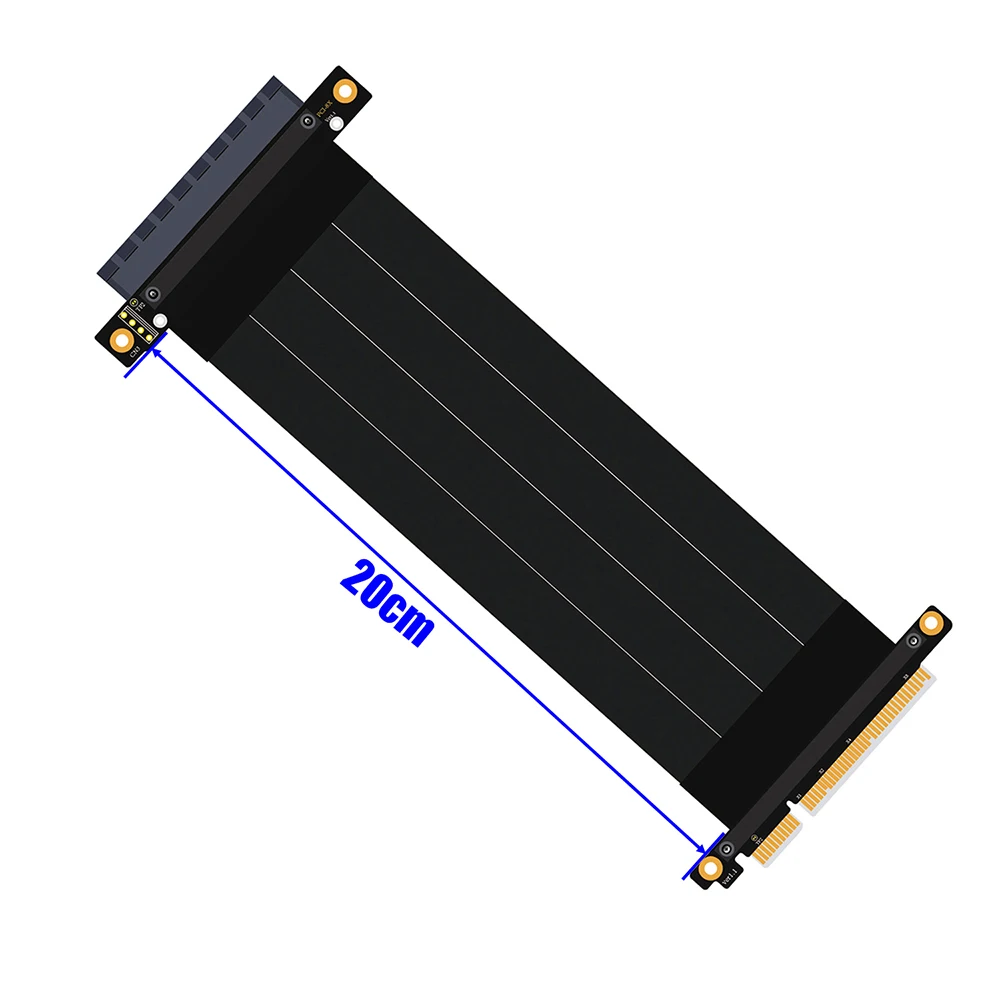 Câble d'extension PCI Express Riser Card, PCIE 8X à 8X Slot, PCI-E Riser Card, Extension Ribbon Flex, Relocate PC Cable, 24cm