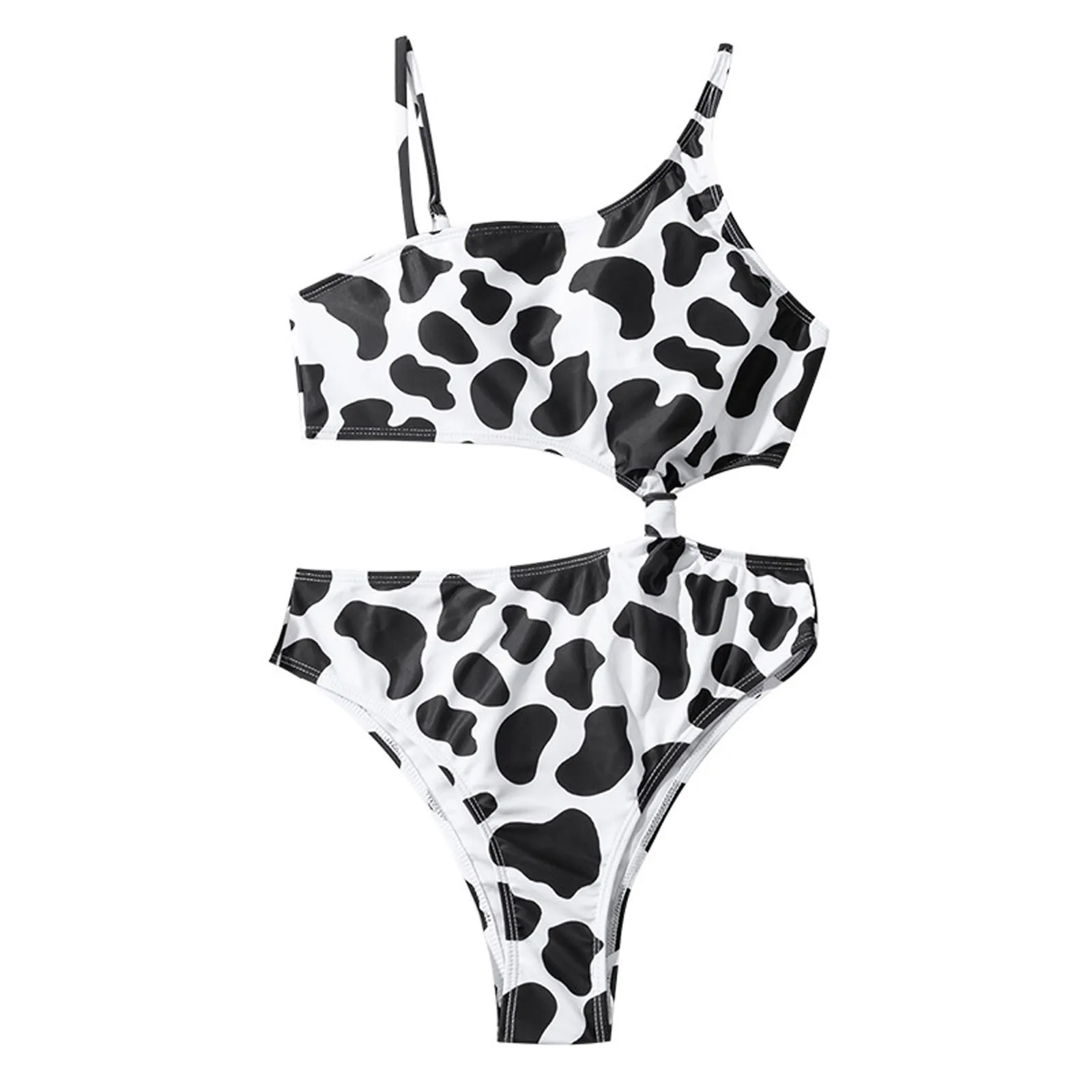 Gender Neutral Swimwear European White Bikini Print Fashion Swimsui Cow And And Bathing Suits For Women Two Piece