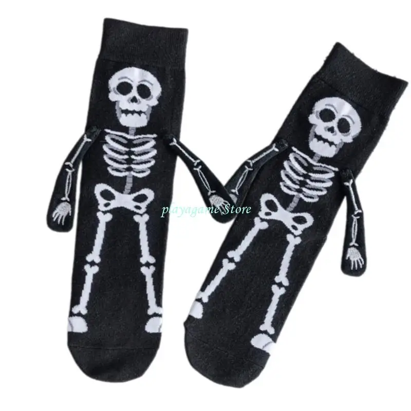 Y88A Halloween theo chủ đề Skeleton Bàn tay Bàn tay ngắn Thiết kế unisex Thiết kế vớ mắt cá chân thoải mái cho sự kiện tiệc tùng