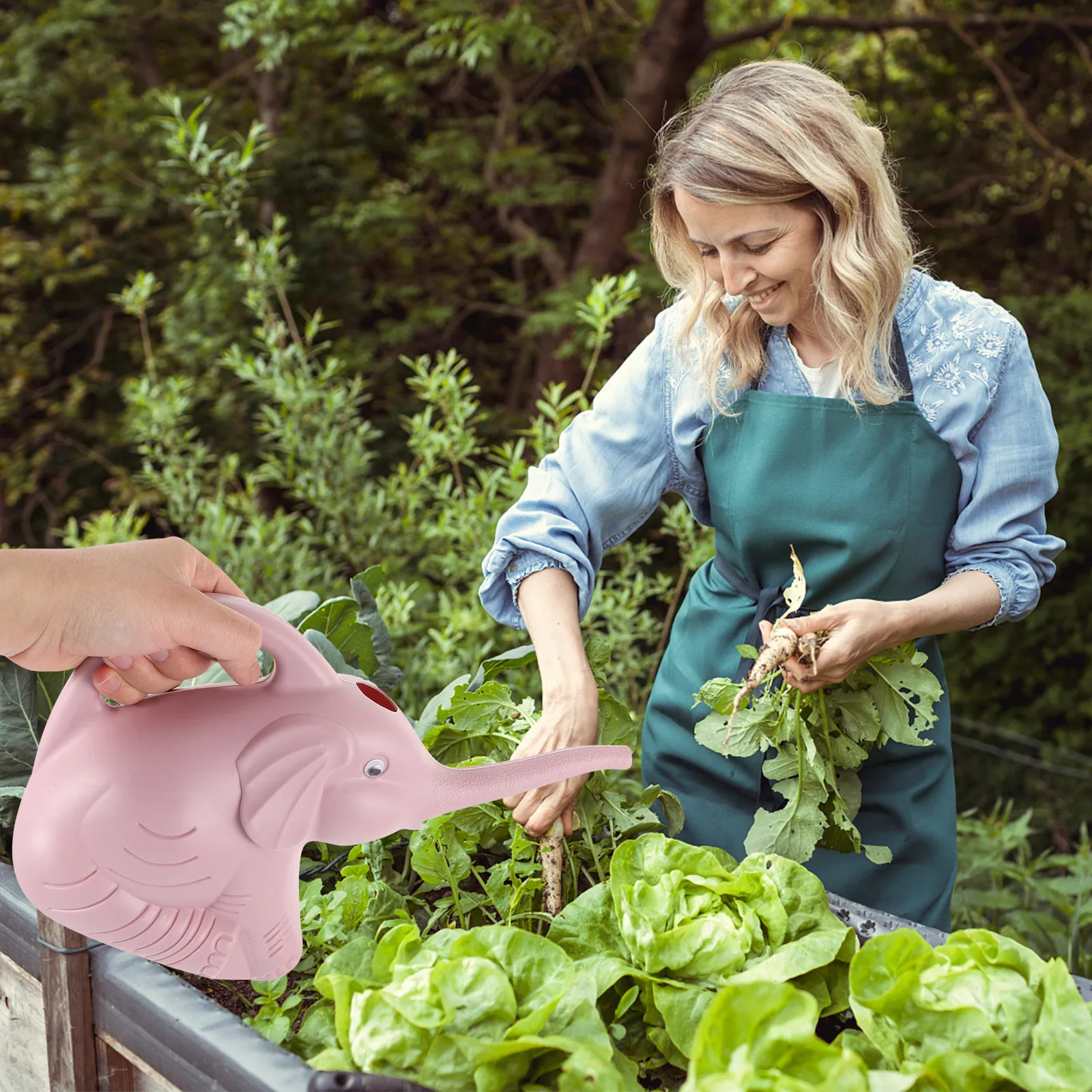 2個入り、クリエイティブなデザインのプラスチック製ジョウロ。 - Gardening Tools Pink のレビューと価格