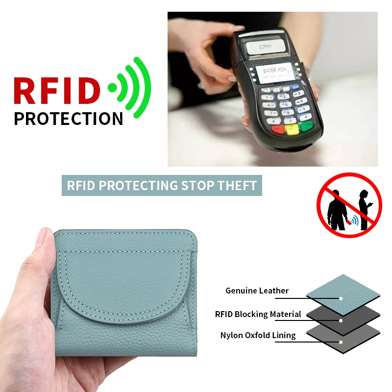 GERUOLA маленький кошелек из натуральной верхней кожи, кошелек для монет, мужской многофункциональный кошелек, деловой подарок, подарок на Хэллоуин/Рождество