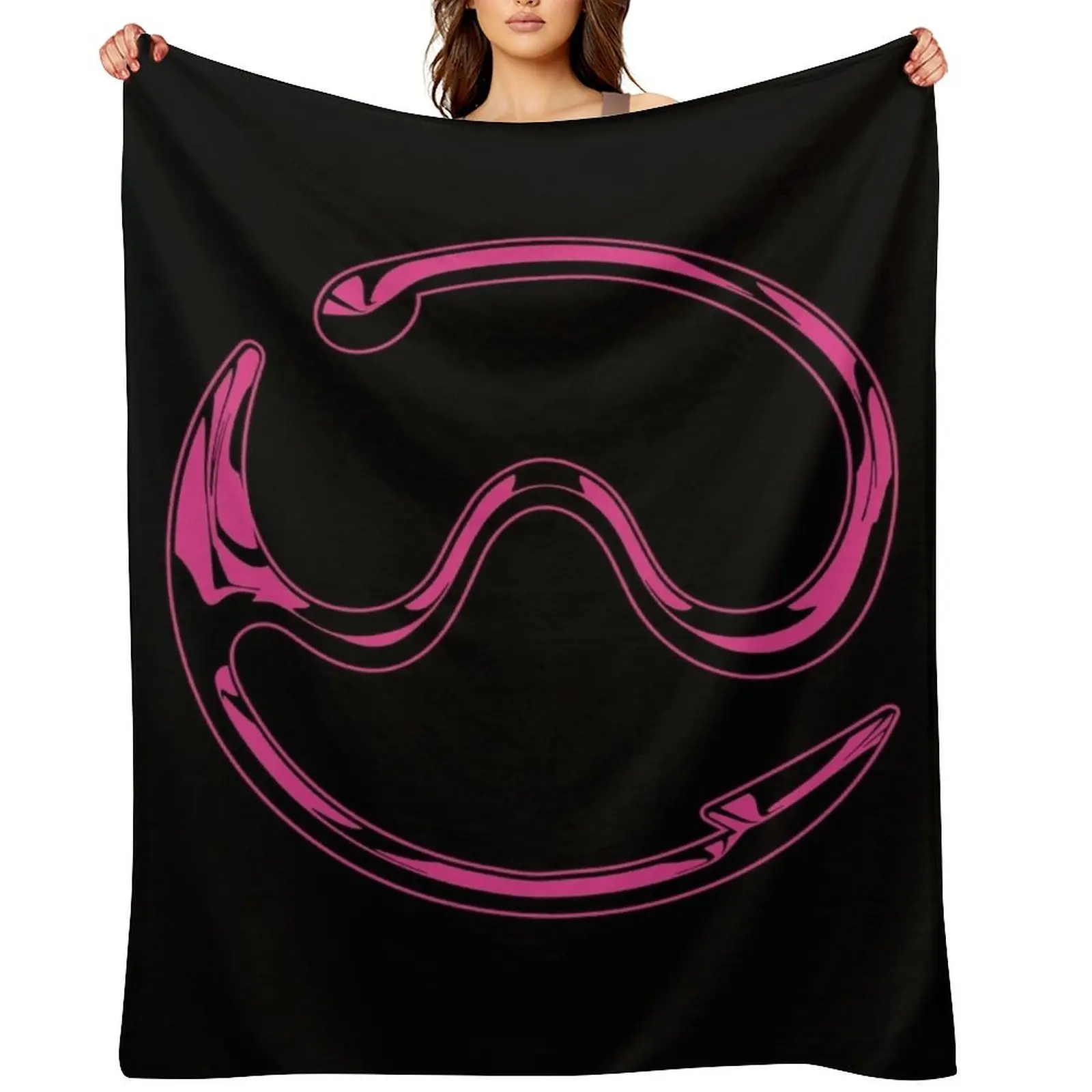 

Gaga Chromatica logo (Pink Chrome) Throw Blanket Weighted Designers bed plaid Soft Plush Plaid Blankets