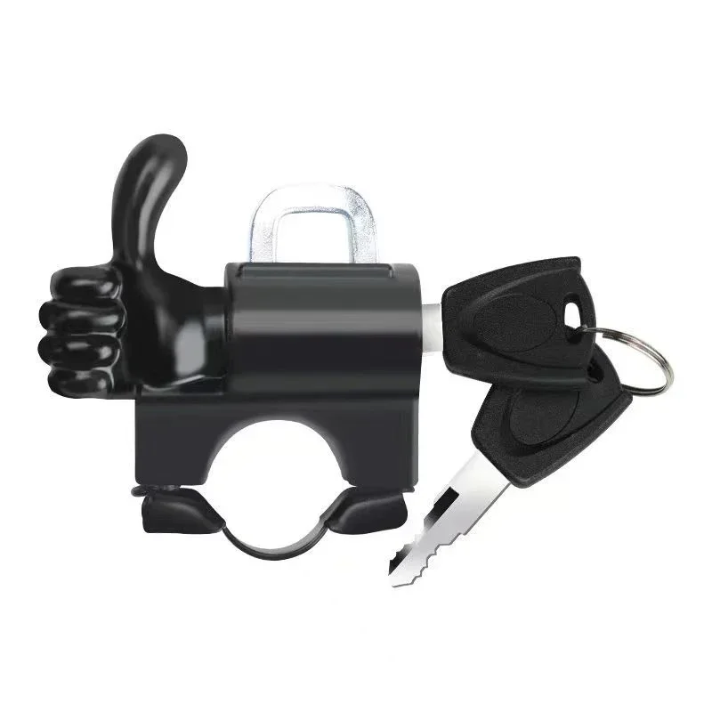 Anti-theft Helmet Lock Handlebar Mount Motorcycle Electric Motorbike Universal Security Metal Lock with Keys Set
