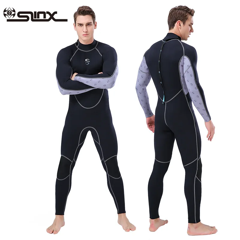 Slinx Wetsuit Women Men 2MM Full Body Neoprene Diving Scuba Wet Suit in Cold Water, One Piece Back Zip Wetsuits Long Sleeves