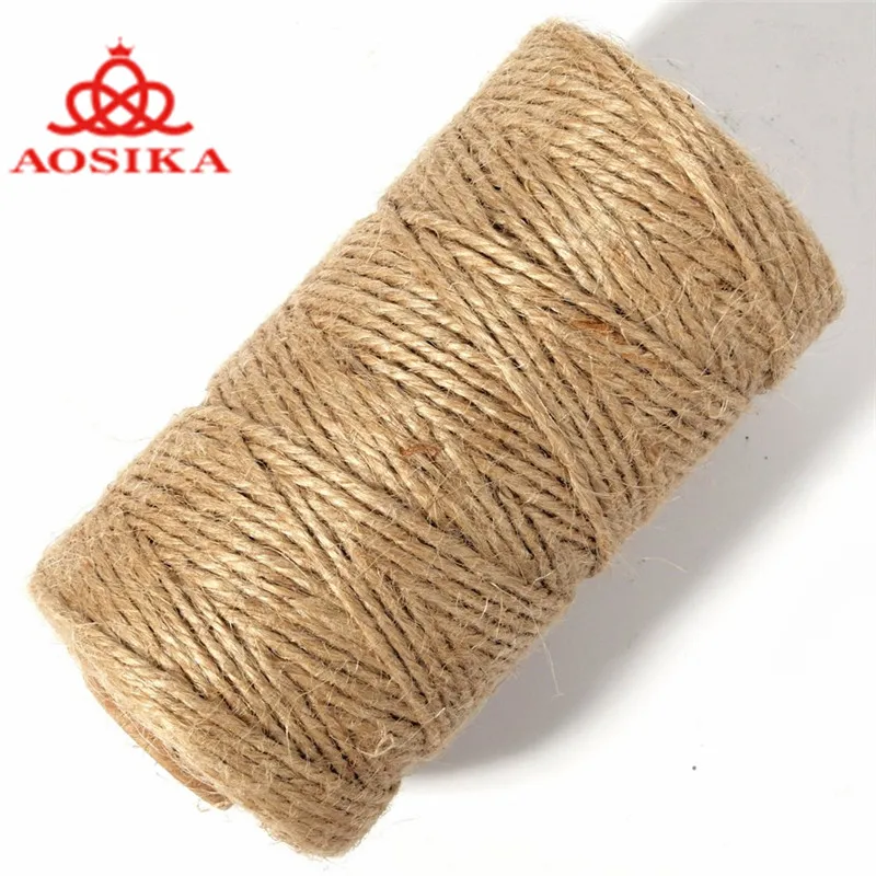 1-6mm hot natural jute yarn wedding party decorative rope DIY florist craft decoration