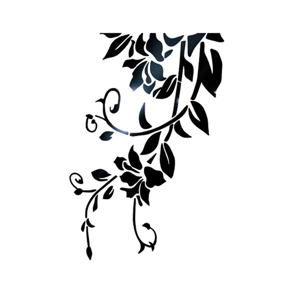 Acrylic-Based Removable Wall Stickers Featuring Dimensional Plant Patterns to Enhance Room Depth and Aesthetics