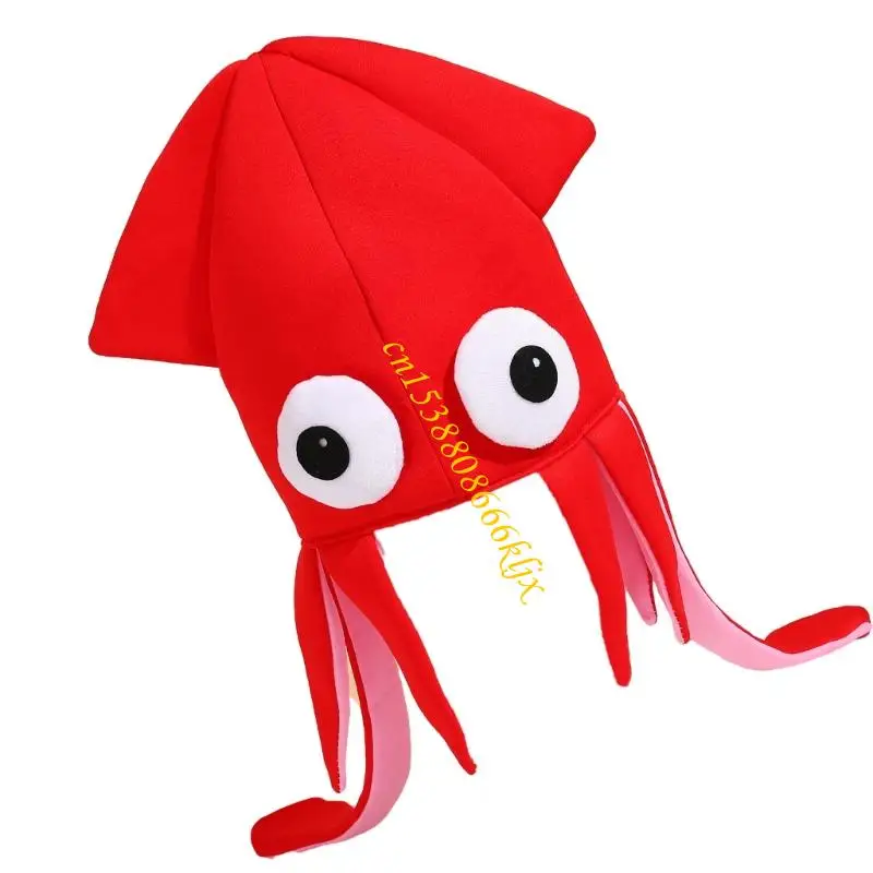 Grappige cartoon devilfish hoed zachte stof kostuum accessoire voor kinderen volwassenen feesten 066c