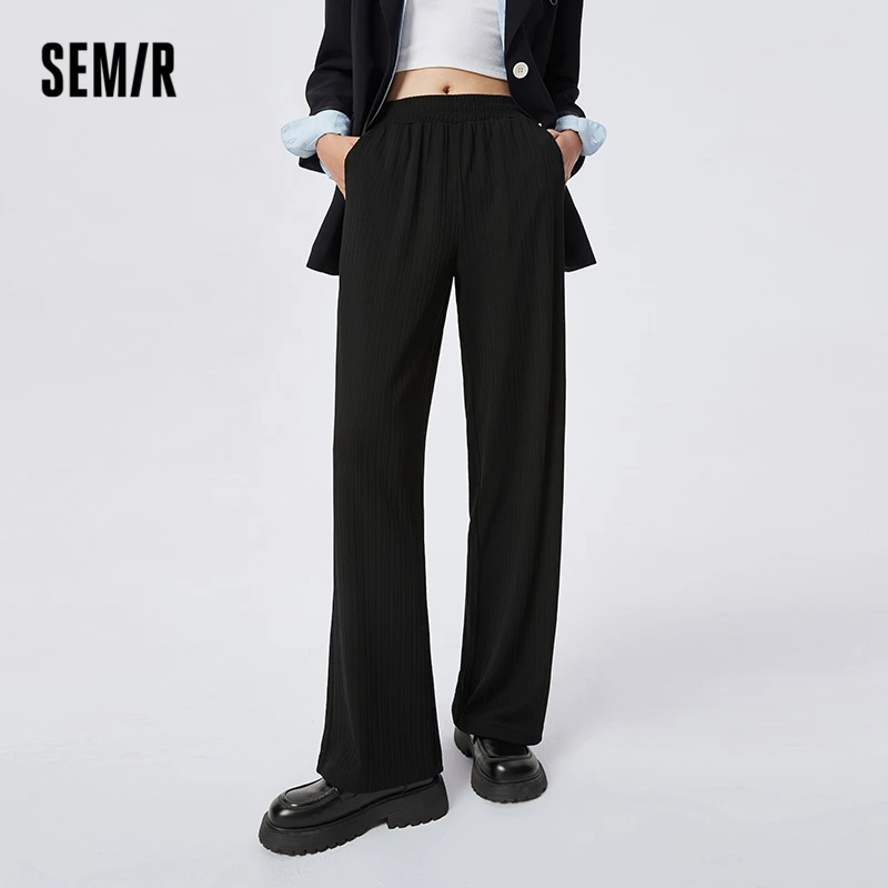 

Semir 2023 Women Pants Spring New Girls' Wide-leg Pants Temperament Drape Texture Trousers Casual Pants Women