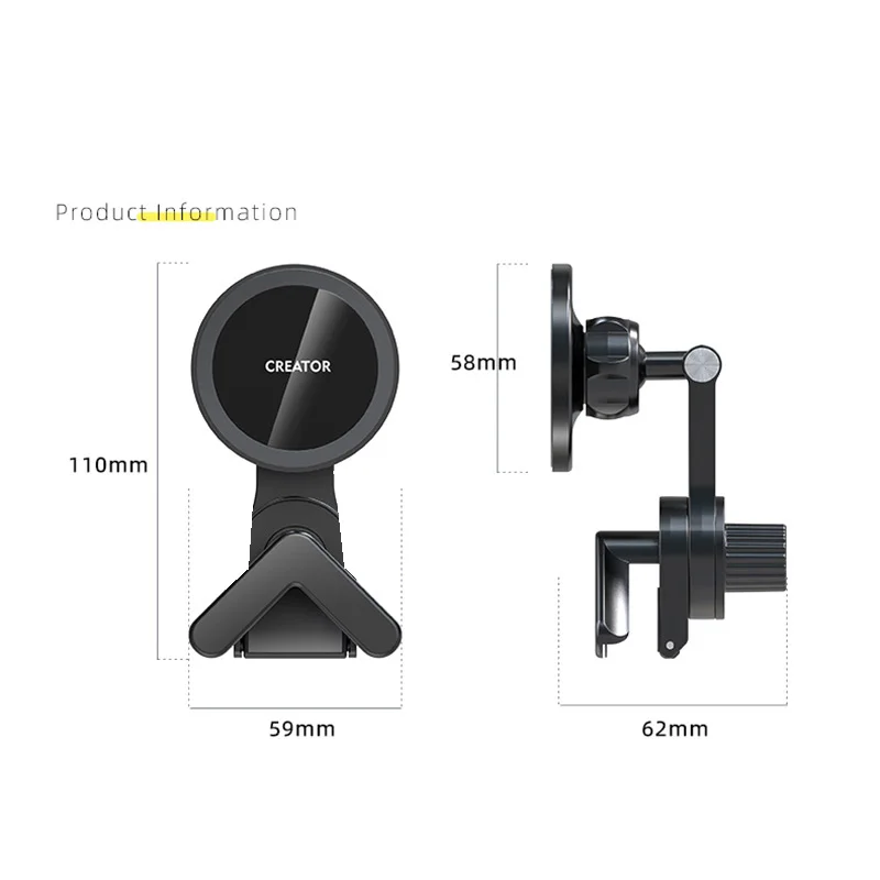 Soporte magnético de teléfono para coche, pantalla de consola central para Tesla modelo Y X S 3 Highland 2024, cargador inalámbrico para BYD Atto 3