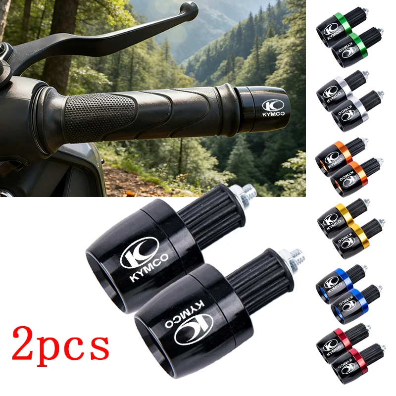 

7/8"22MM Motorcycle Handlebar Grips Handle Bar Cap End Plugs For KYMCO XCITING 250 300 350 400 400S 500 Accessories