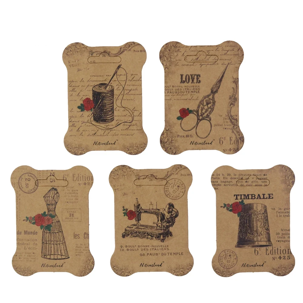 10pcs Paper Thread Card Embroidery Thread Bobbins Floss for Storage Holder Paper Winding Board 10*7.5cm