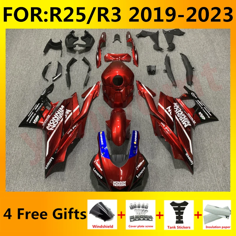 

NEW ABS Motorcycle full Fairing Kit fit For YZF R25 R3 r 25 3 2019 2020 2021 2022 2023 Bodywork Fairings kits set red white