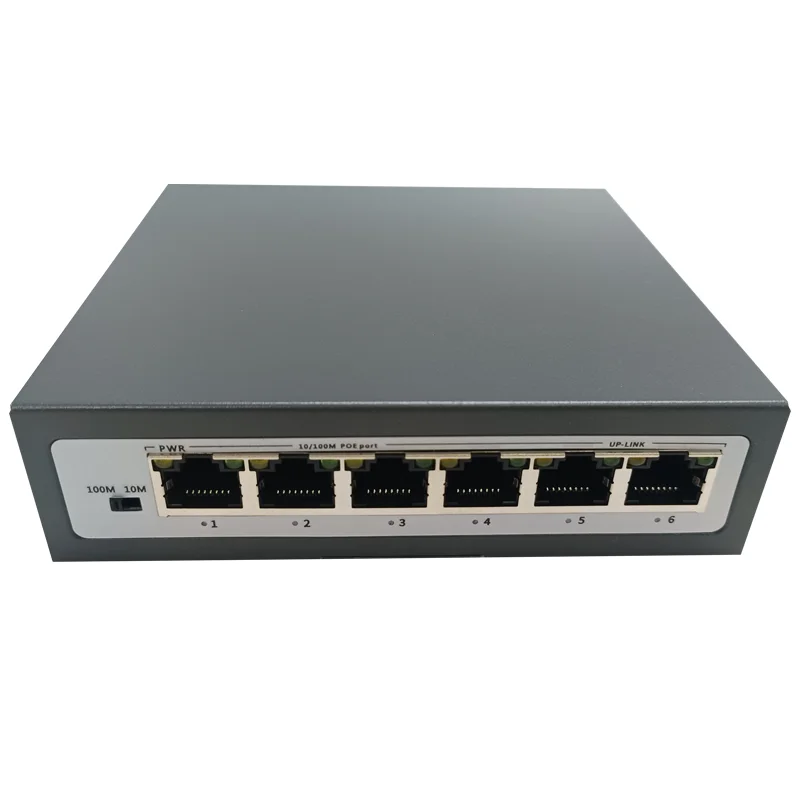 

100Mbps 4+2 Port POE Switch For CCTV IP Camera 15.4W With POE Function 4 Port Switch POE