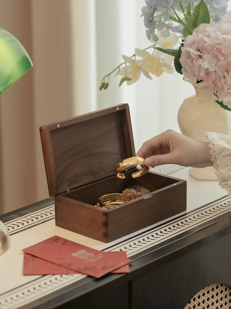 

Деревянная шкатулка для украшений и свадебных аксессуаров, многофункциональная, большой вместимости, модная, для хранения...