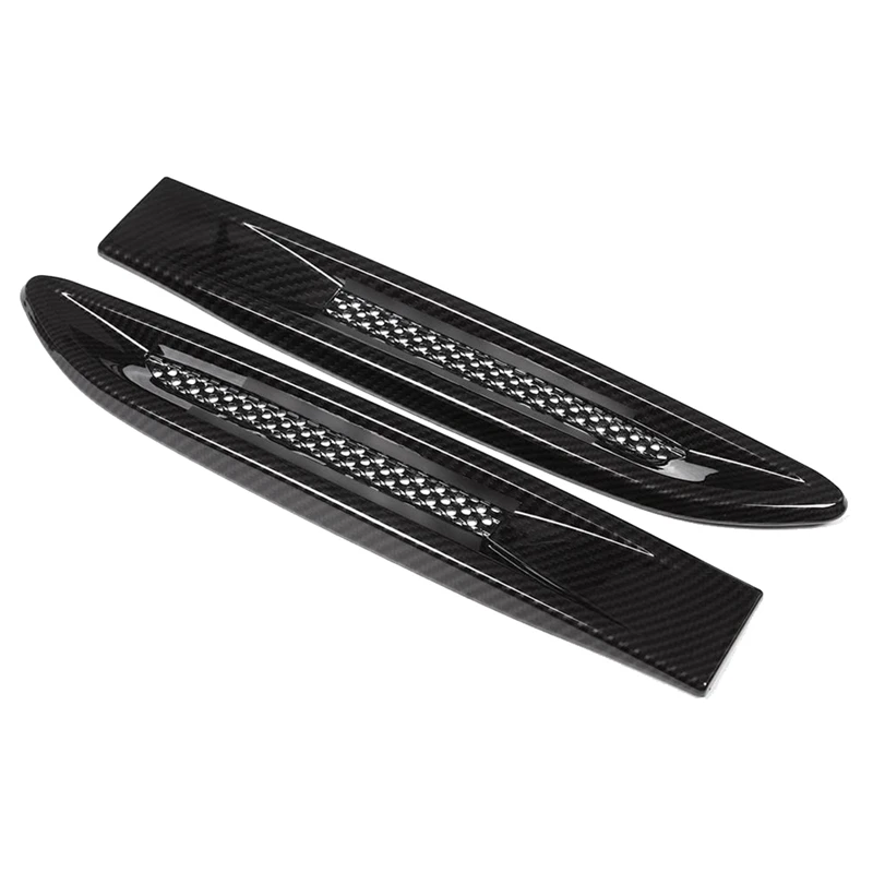 Carbon Fiber Side Fender Air Vent Outlet Cover Trim Decoration For Jaguar XF XE F-Pace X761 Accessories Set Of 2Pcs