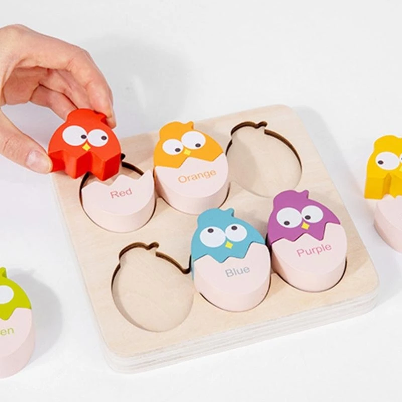 

Learning Puzzle Toy Wooden Baby Early Developmental Activity 15UB