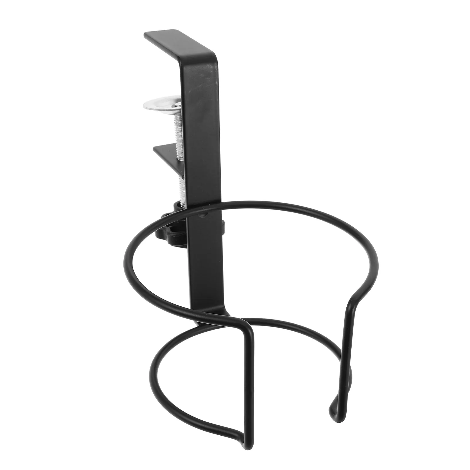 Desk Cup Holder Clamp Side-Mounted Beverage Holder White Adjustable Desktop Organizer for Office Workstation Cup Mug Bottle