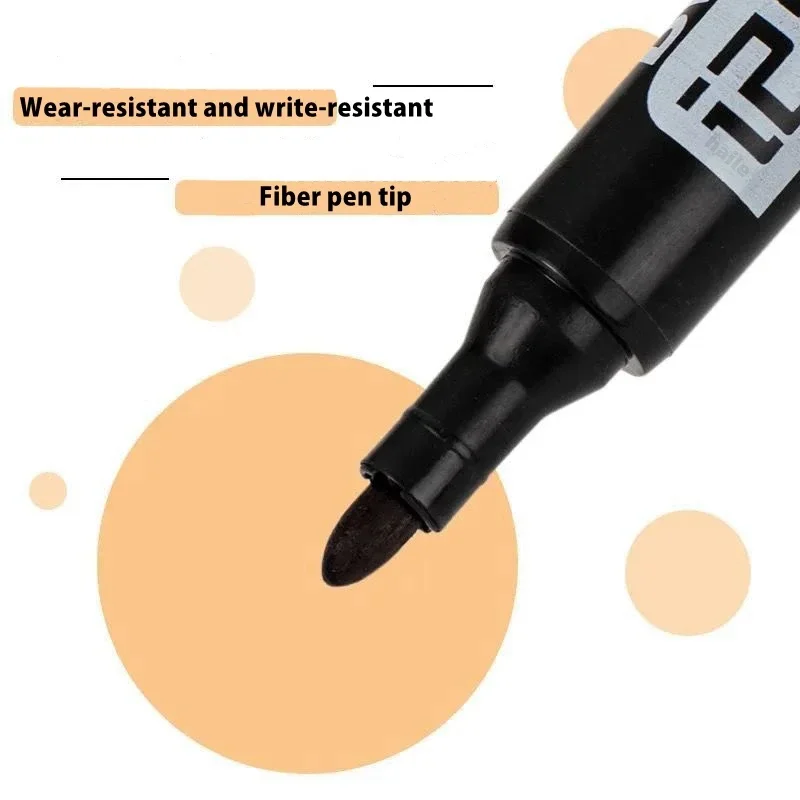 6 Pcs Oily Waterproof Permanent Fine Point Paint Color Marker Pens for Tyre Markers Signature Pen Stationery Art Supplies