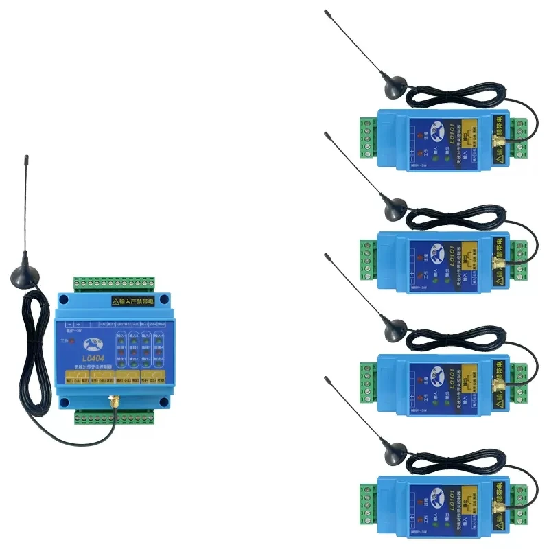 Przełącznik Ilość Moduł transmisji bezprzewodowej Zdalne sterowanie Wyjście przekaźnikowe 1 master 4. kontroler przełącznika bezprzewodowego