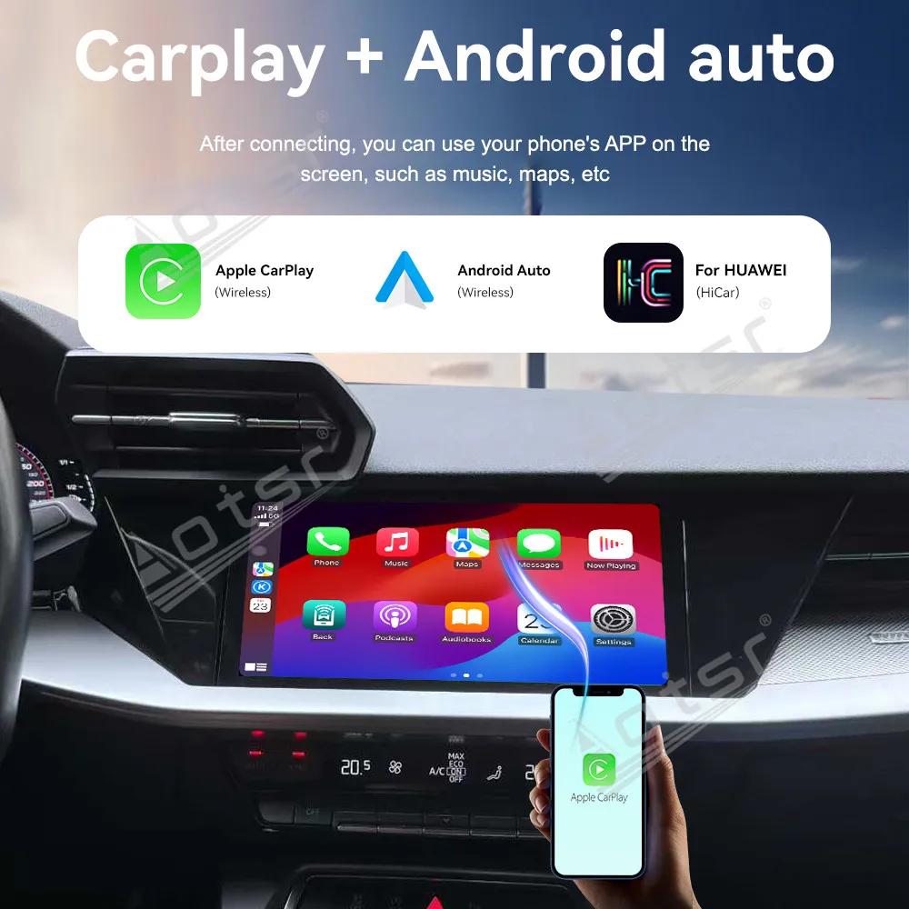 10.1 ''شاشة أفقية راديو السيارة لأودي A3L 2021-2025 سيارة الوسائط المتعددة مشغل فيديو نظام تحديد المواقع والملاحة Carplay وحدة لاسلكية واي فاي #2