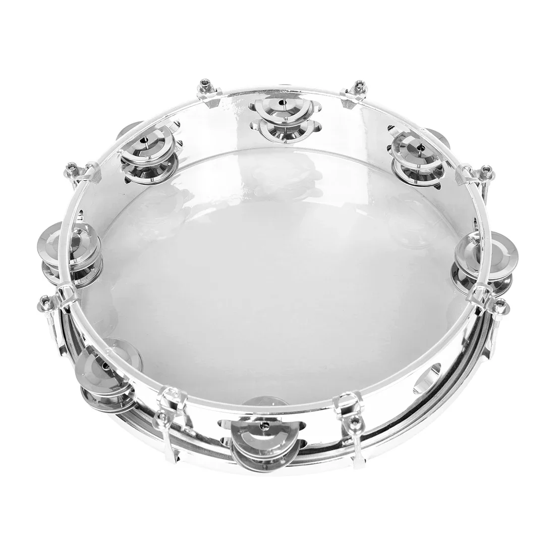 SLADE 10 Inch Tambourine Adjustable Tone Hand Drum Double Row Drum for Christian Dance Tambourine Orff Percussion Instrument