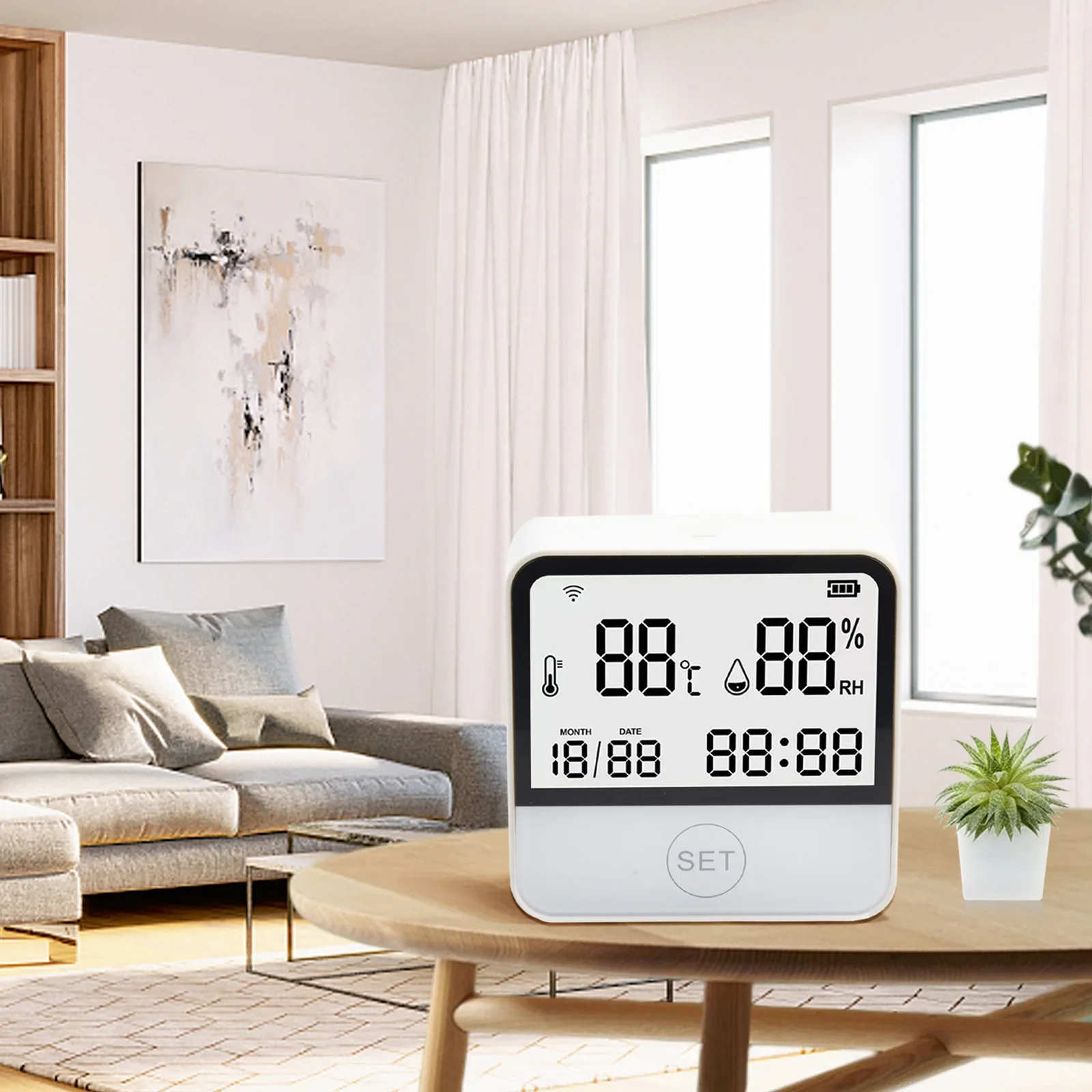 

For Wifi Temperature And Humidity Sensor Indoor Thermometer Hygrometer Intelligence Scene Real-time Detecting