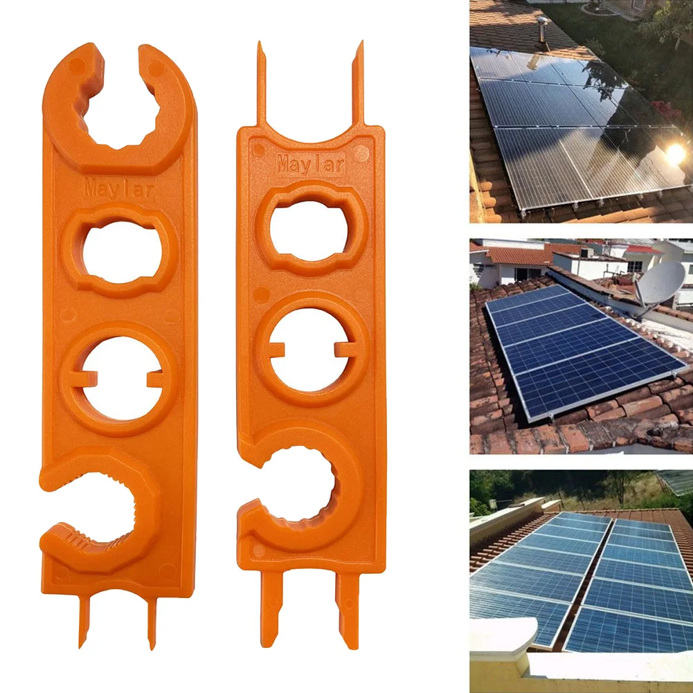 

1 Set Solar Socket Wrench Light Weight Non-slip Orange Wear Resistant ABS Home Improvement Portable Stable Quality High Quality