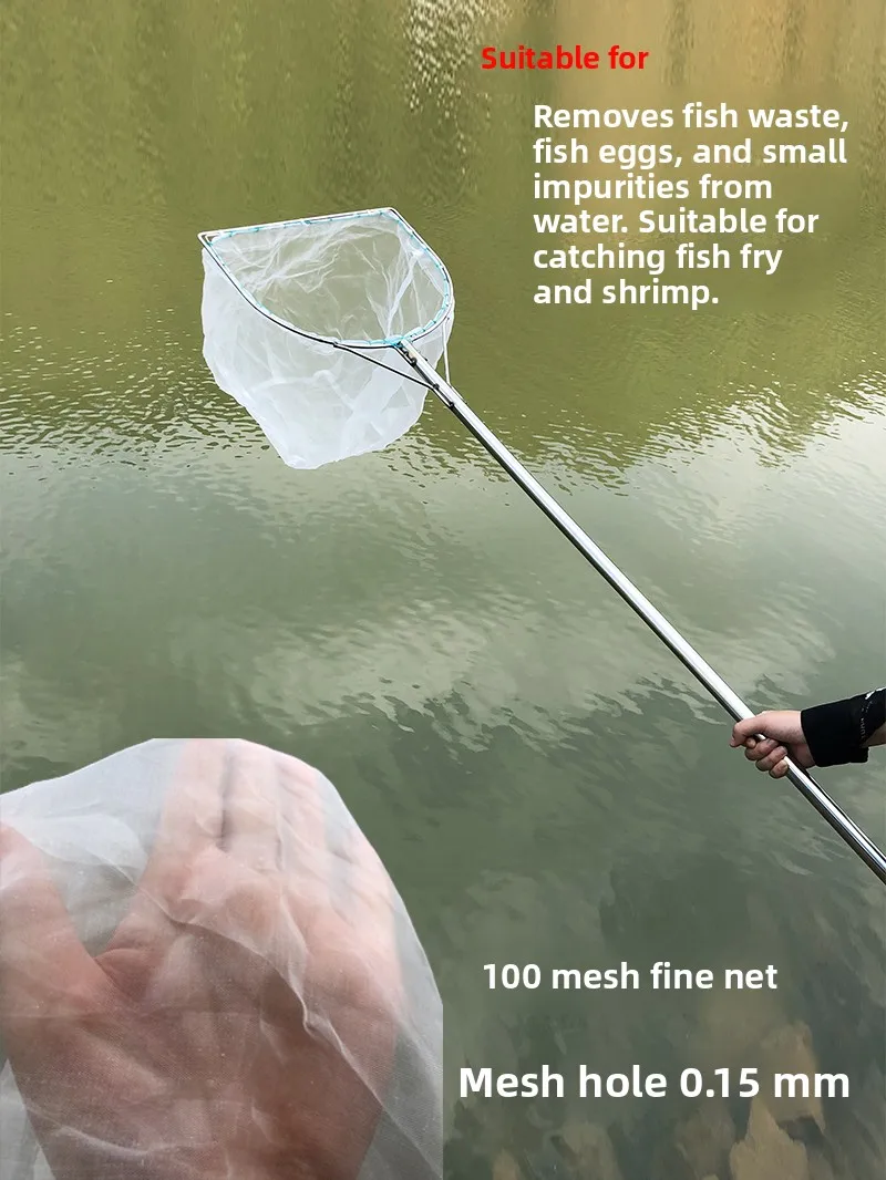 Thiened Stainl Steel  Ring Fi Net Simp And Fi Scoo Net Wild Harvesting Fiing Gear with Fine Me